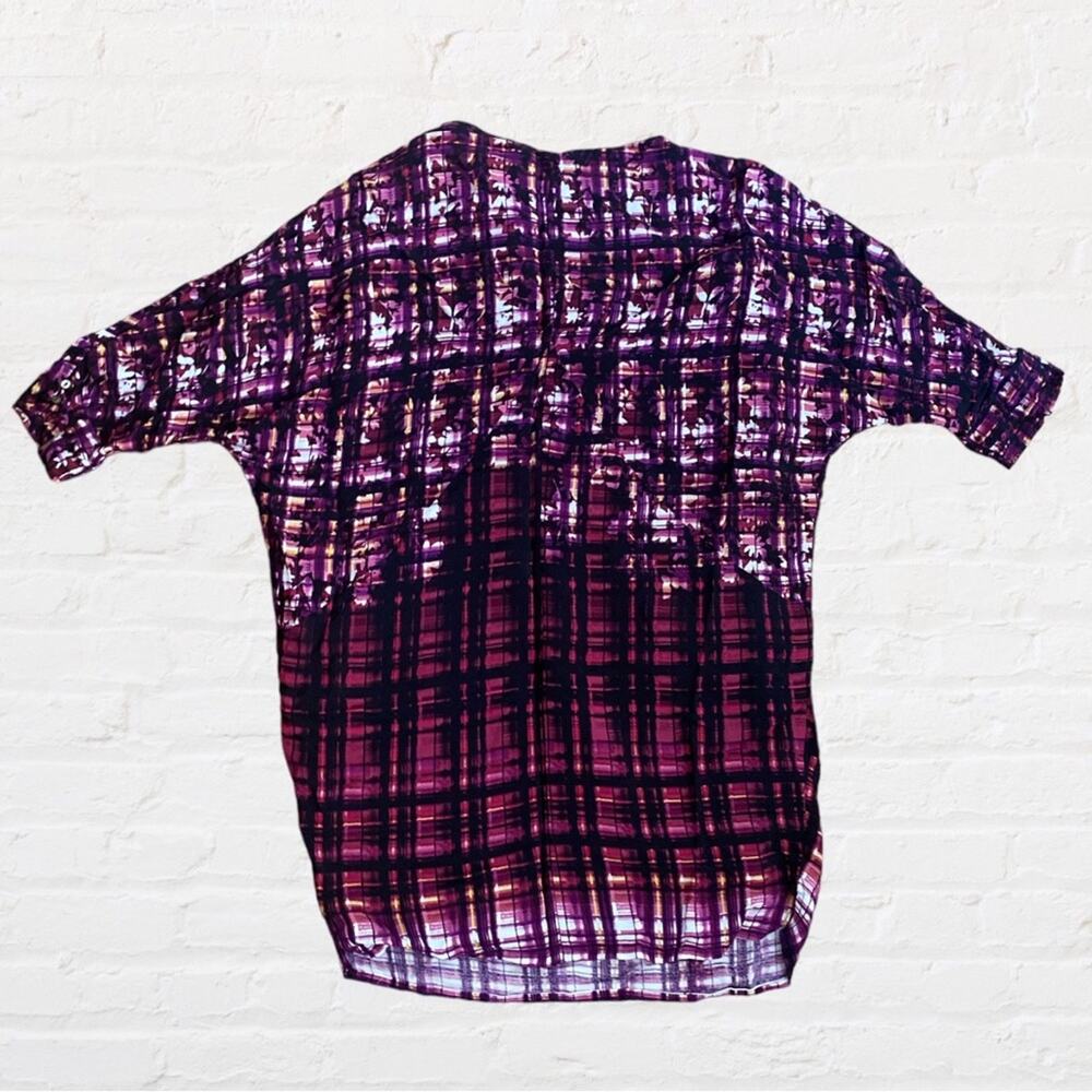 Anthropologie Maeve Womens S Purple V-Neck Pocket Mini Oversized Dress - Picture 5 of 8